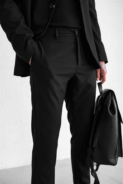 Erkek Slim Fit Takım Elbise Siyah