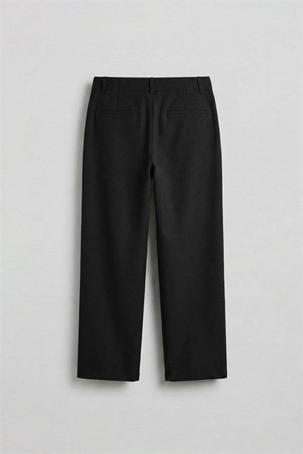 Erkek Smart Casual Bol Paça Relaxed Fit Pantolon Siyah