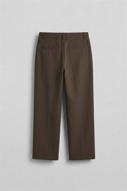 Erkek Smart Casual Bol Paça Relaxed Fit Pantolon Kahverengi