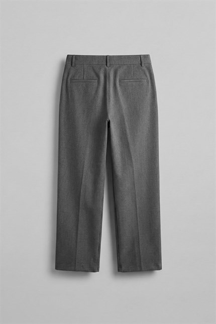 Erkek Smart Casual Bol Paça Relaxed Fit Pantolon Gri