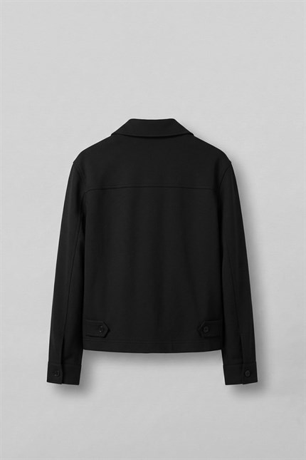 Erkek Smart Casual Relaxed Fit Düğmeli Ceket Siyah