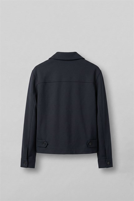 Erkek Smart Casual Relaxed Fit Düğmeli Ceket Lacivert