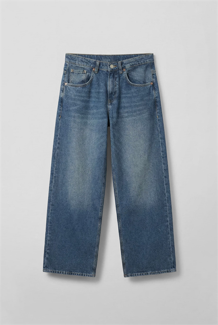 Erkek Süper Baggy Fit Jean Pantolon Mavi