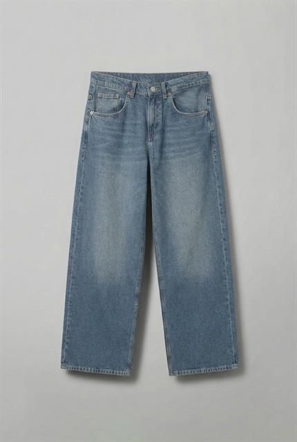 Erkek Süper Baggy Fit Jean Pantolon Soluk Mavi