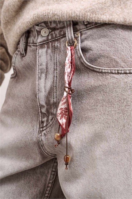 Erkek Süper Baggy Kemer Tokalı Yıkamalı Jean Kahverengi