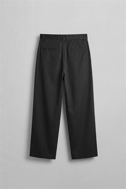 Erkek Süper Baggy Pileli Vintage Pantolon Siyah