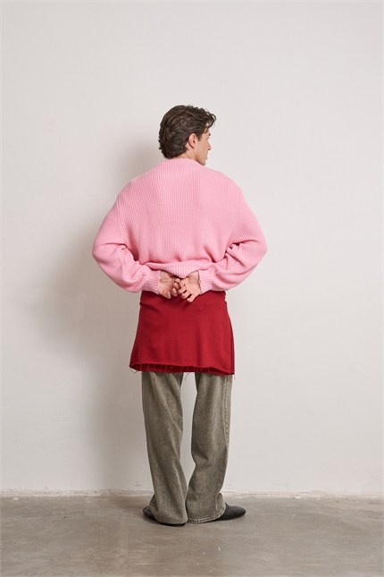 Erkek Süper Baggy Yıkamalı Jean Pantolon Haki Yeşil
