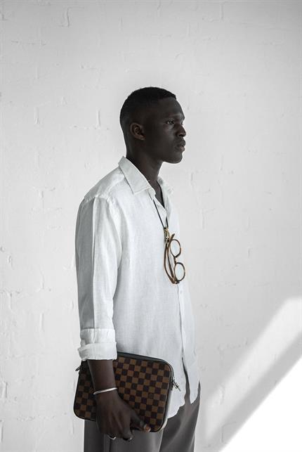 Erkek Uzun Kollu Regular Fit %100 Keten Gömlek Beyaz