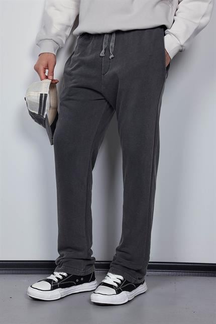 Erkek Yıkamalı Baggy Fit Eşofman Siyah
