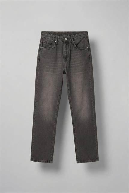 Erkek Yıkamalı Baggy Fit Jean Pantolon Kahverengi