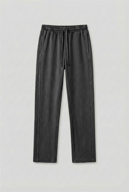 Erkek Yıkamalı Beli Lastikli Regular Fit Eşofman Koyu Gri