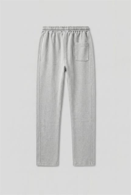 Erkek Yıkamalı Beli Lastikli Regular Fit Eşofman Açık Gri