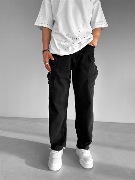 Erkek Oversize Dokulu Baskılı %100 Pamuk T-Shirt Beyaz