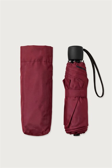 Unisex Basic Kompakt Katlanabilir Şemsiye Kırmızı