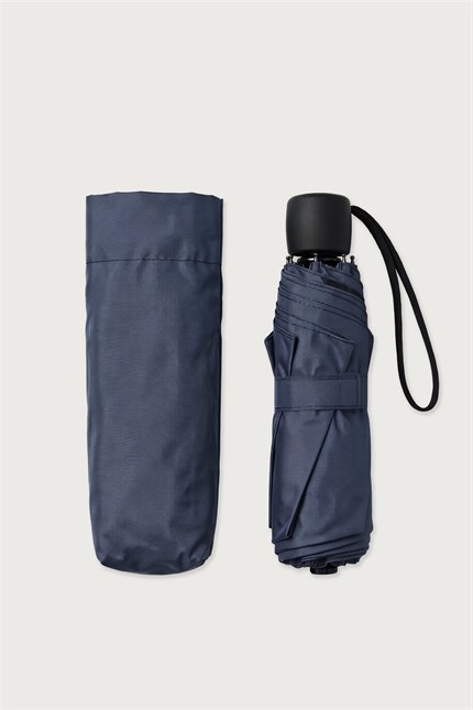 Unisex Basic Kompakt Katlanabilir Şemsiye Lacivert