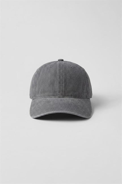 Unisex Basic Yıkamalı Beyzbol Şapka Gri