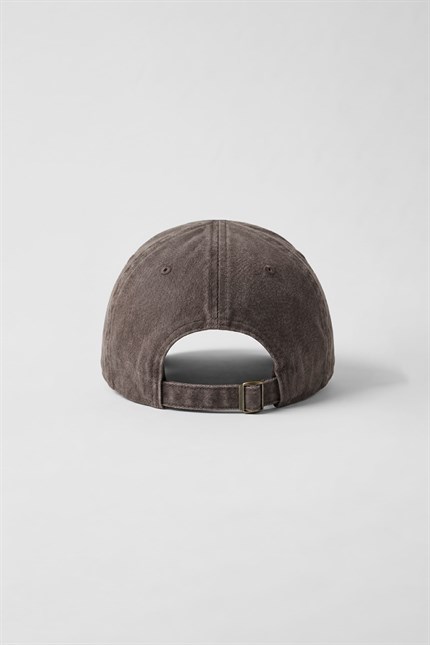 Unisex Basic Yıkamalı Beyzbol Şapka Kahverengi