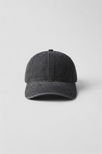 Unisex Basic Yıkamalı Beyzbol Şapka Siyah