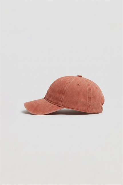 Unisex Basic Yıkamalı Beyzbol Şapka Turuncu