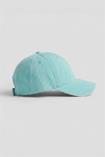 Unisex Basic Yıkamalı Beyzbol Şapka Turkuaz Mavi