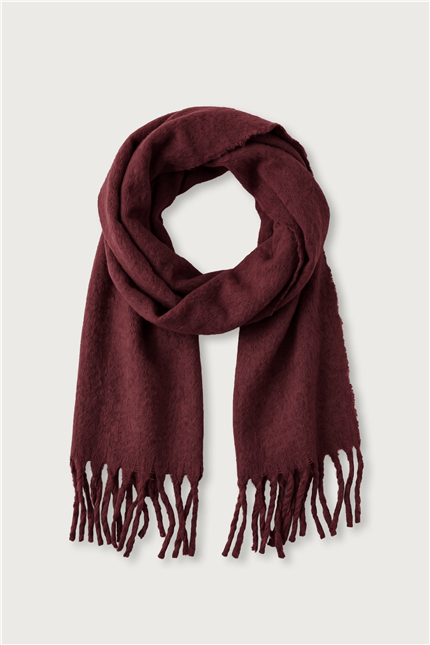 Unisex Basic Yumuşak Dokulu Atkı Bordo