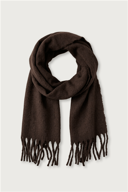 Unisex Basic Yumuşak Dokulu Atkı Kahverengi