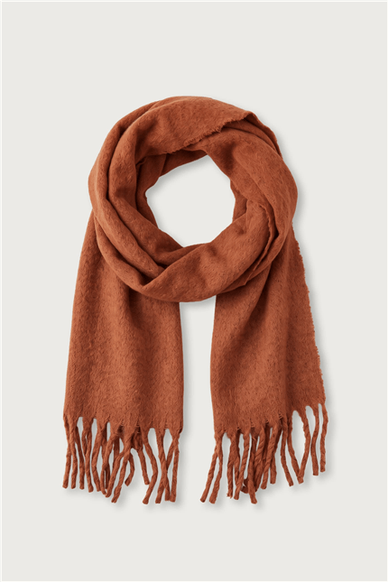 Unisex Basic Yumuşak Dokulu Atkı Turuncu
