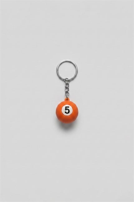Unisex Bilardo Topu Anahtarlık Turuncu