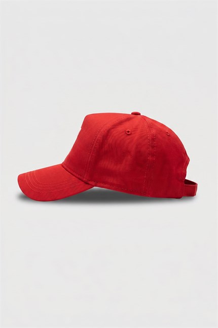 Unisex Essential Signature Nakışlı Beyzbol Şapka Kırmızı
