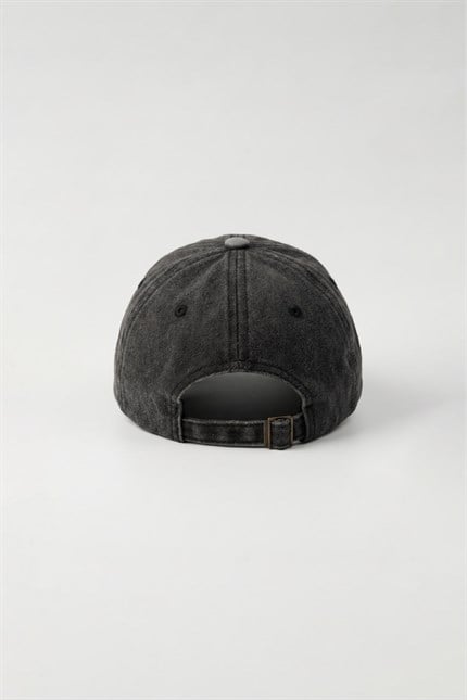 Unisex Original Nakışlı Yıkamalı Beyzbol Şapka Antrasit