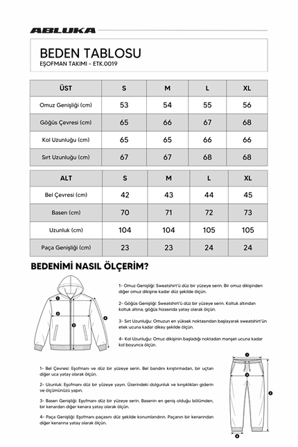 Unisex Oversize Scuba Fermuarlı Kapüşonlu Eşofman Takımı Gri Melanj