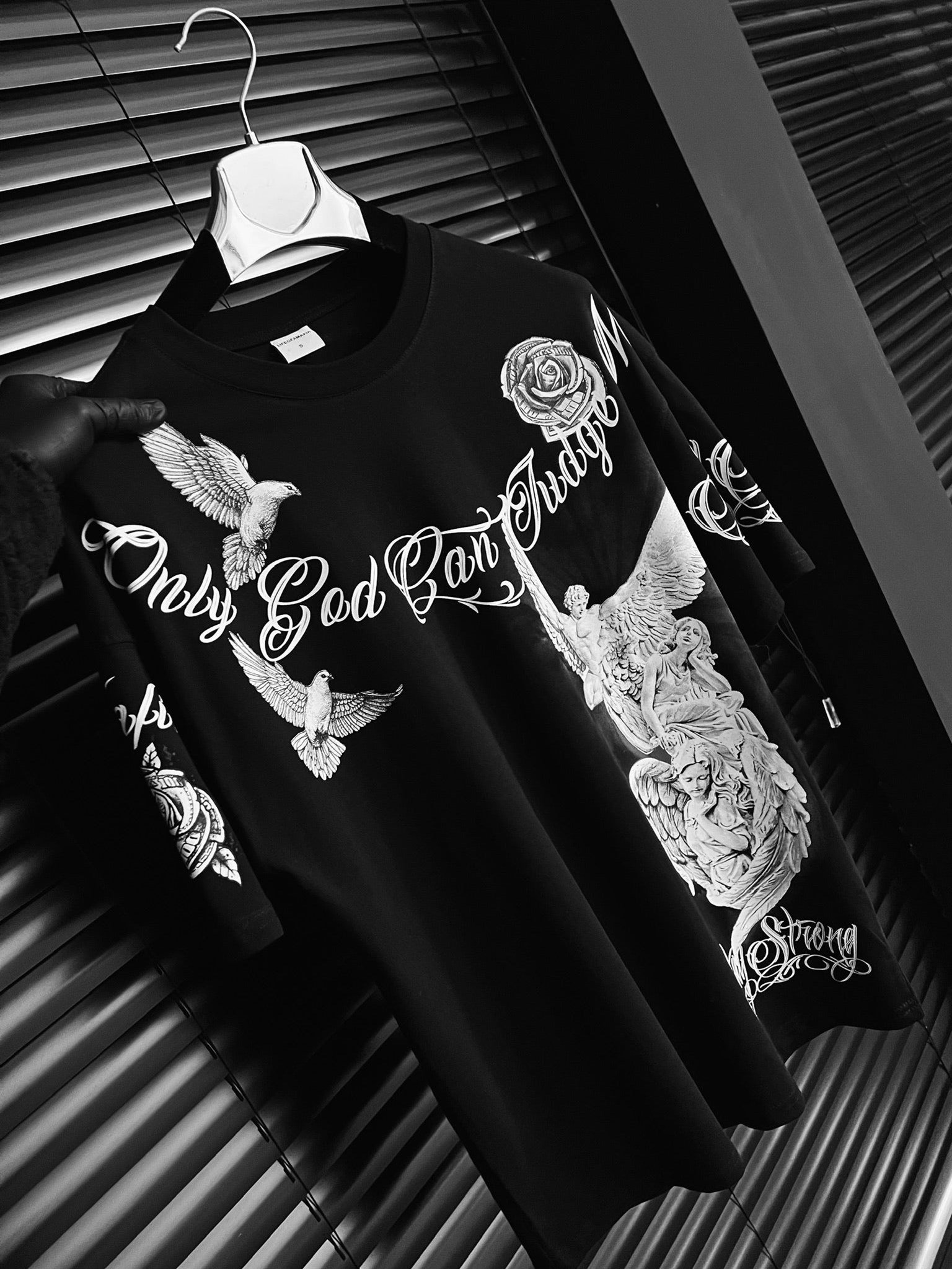 Erkek Bask l Oversize T Shirt Siyah