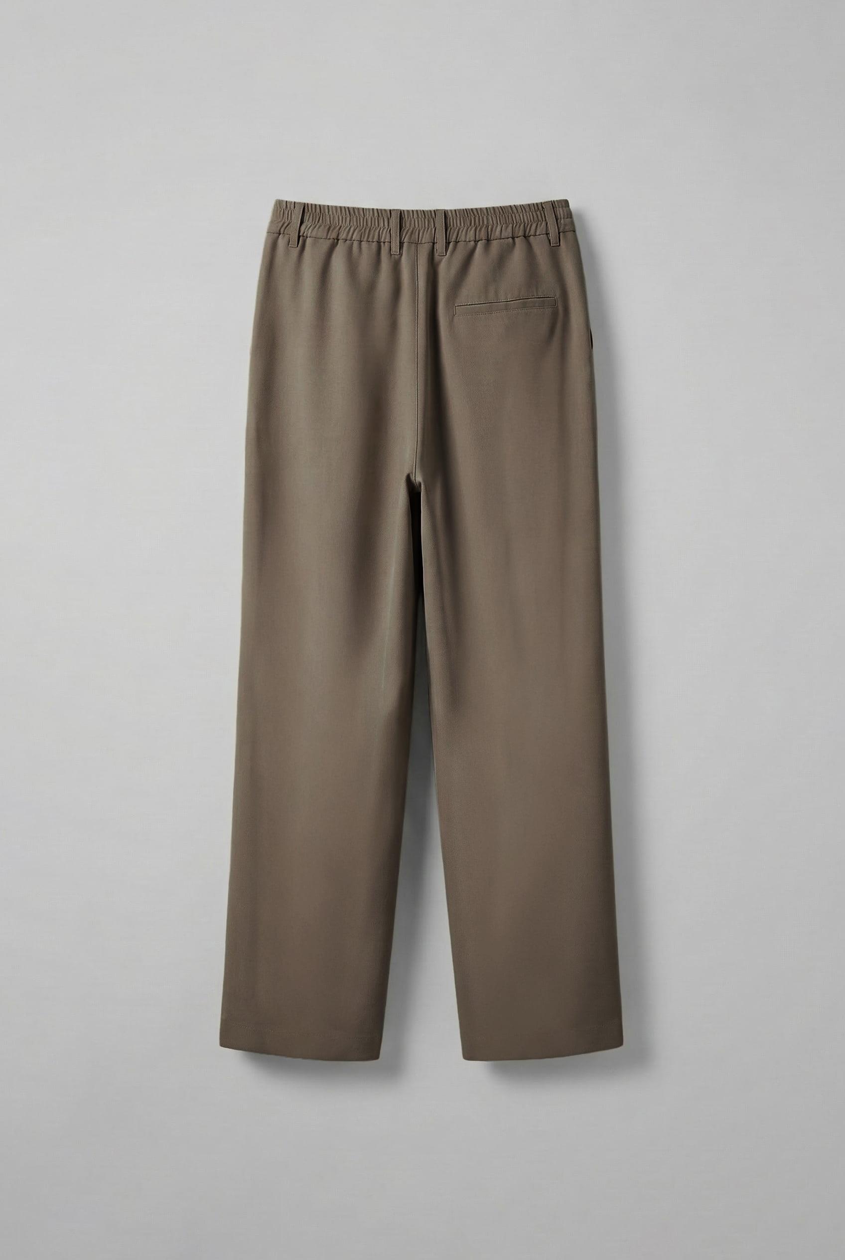Erkek Baggy Fit Beli Lastikli Pantolon Kahverengi · 2