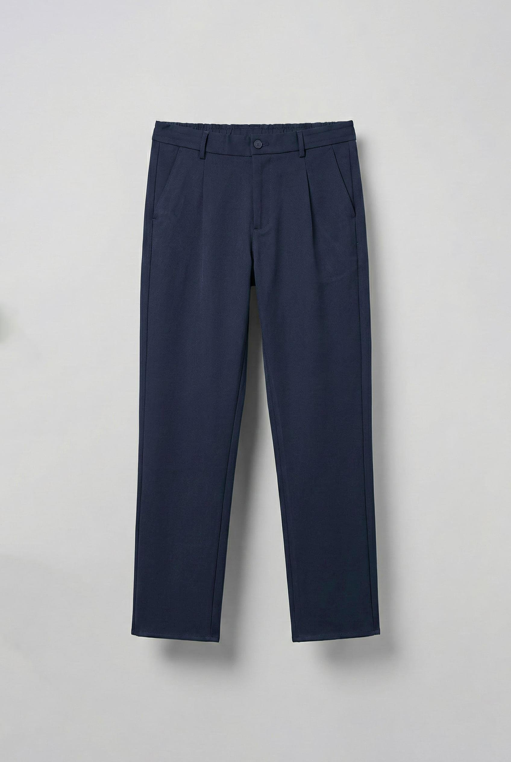 Erkek Baggy Fit Beli Lastikli Rahat Pantolon Lacivert