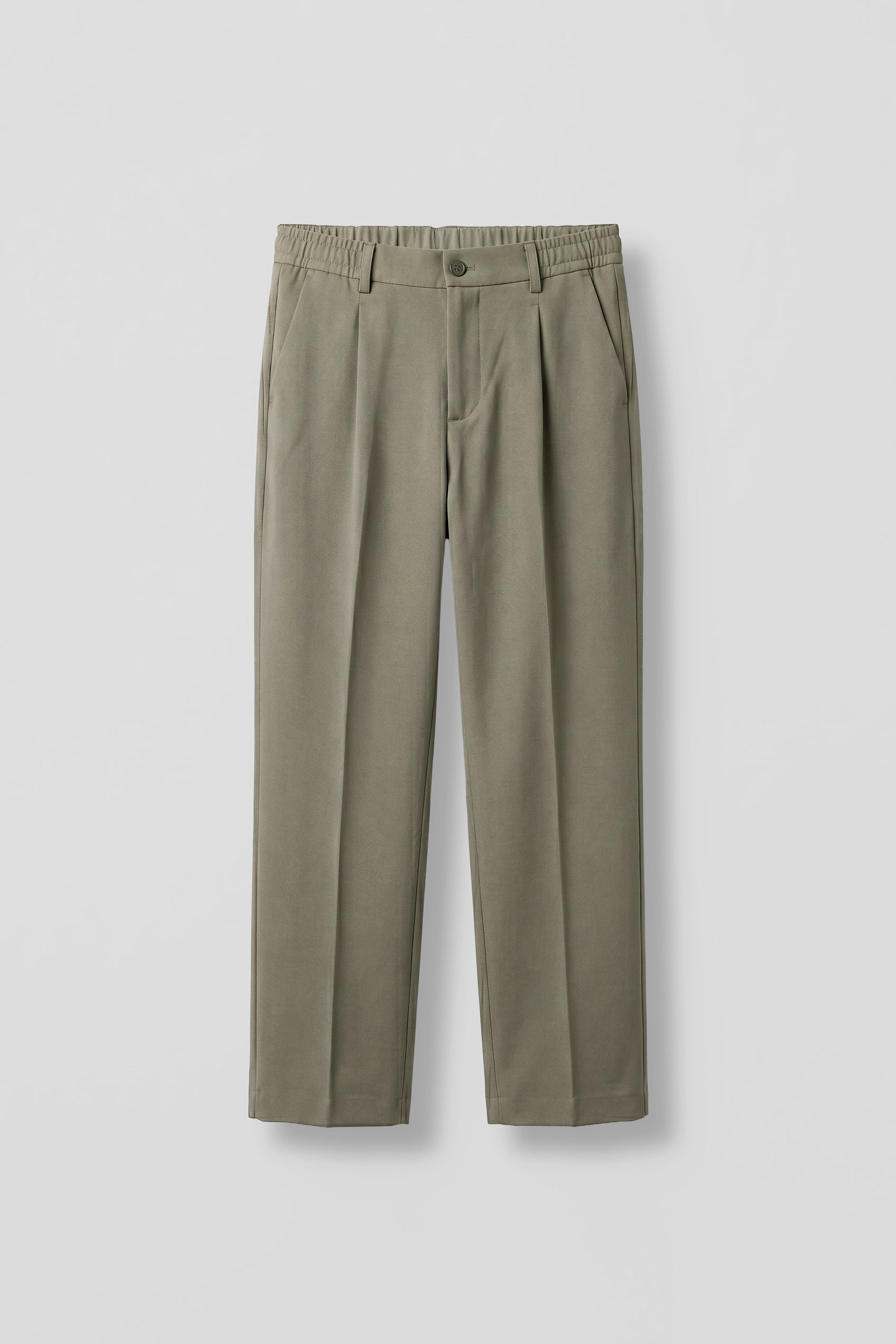 Erkek Baggy Fit Beli Lastikli Rahat Pantolon Haki