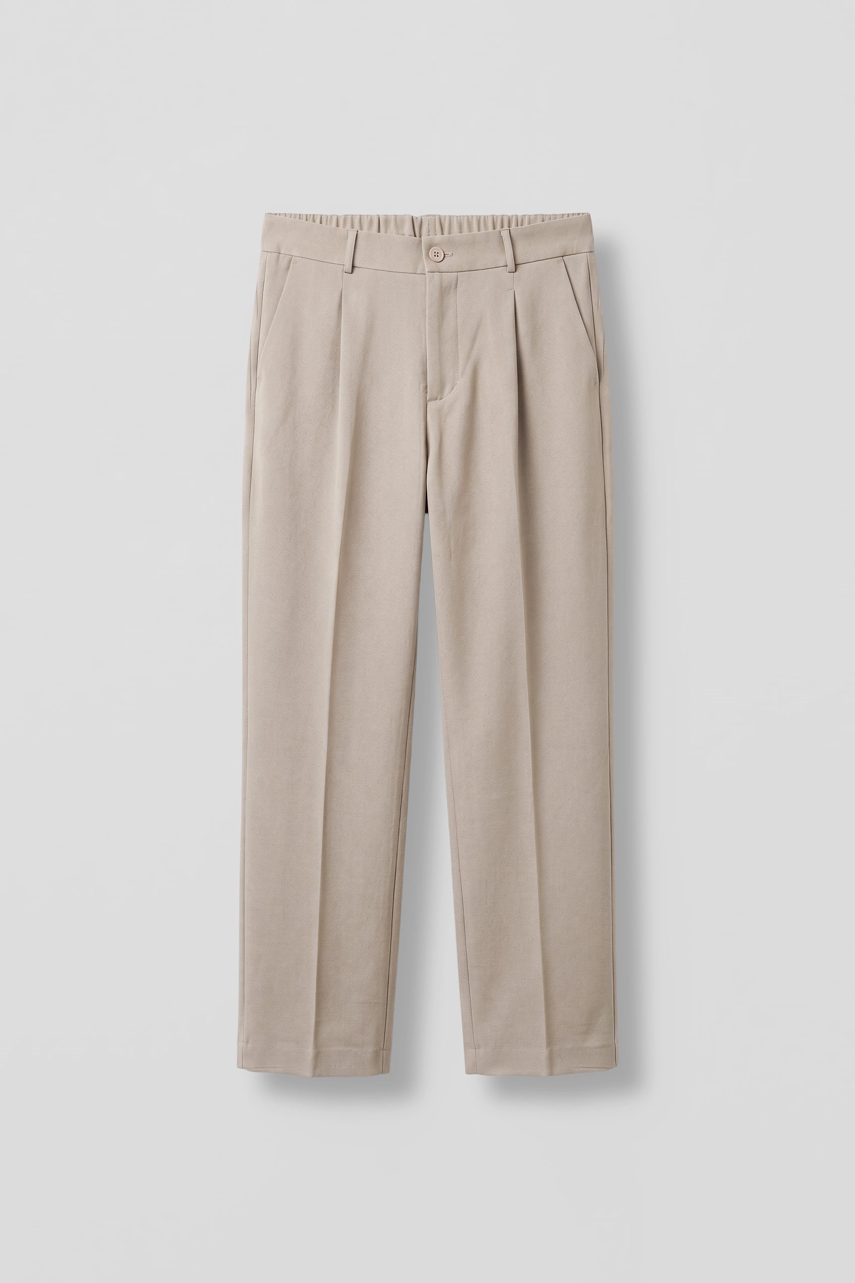 Erkek Baggy Fit Beli Lastikli Rahat Pantolon Bej