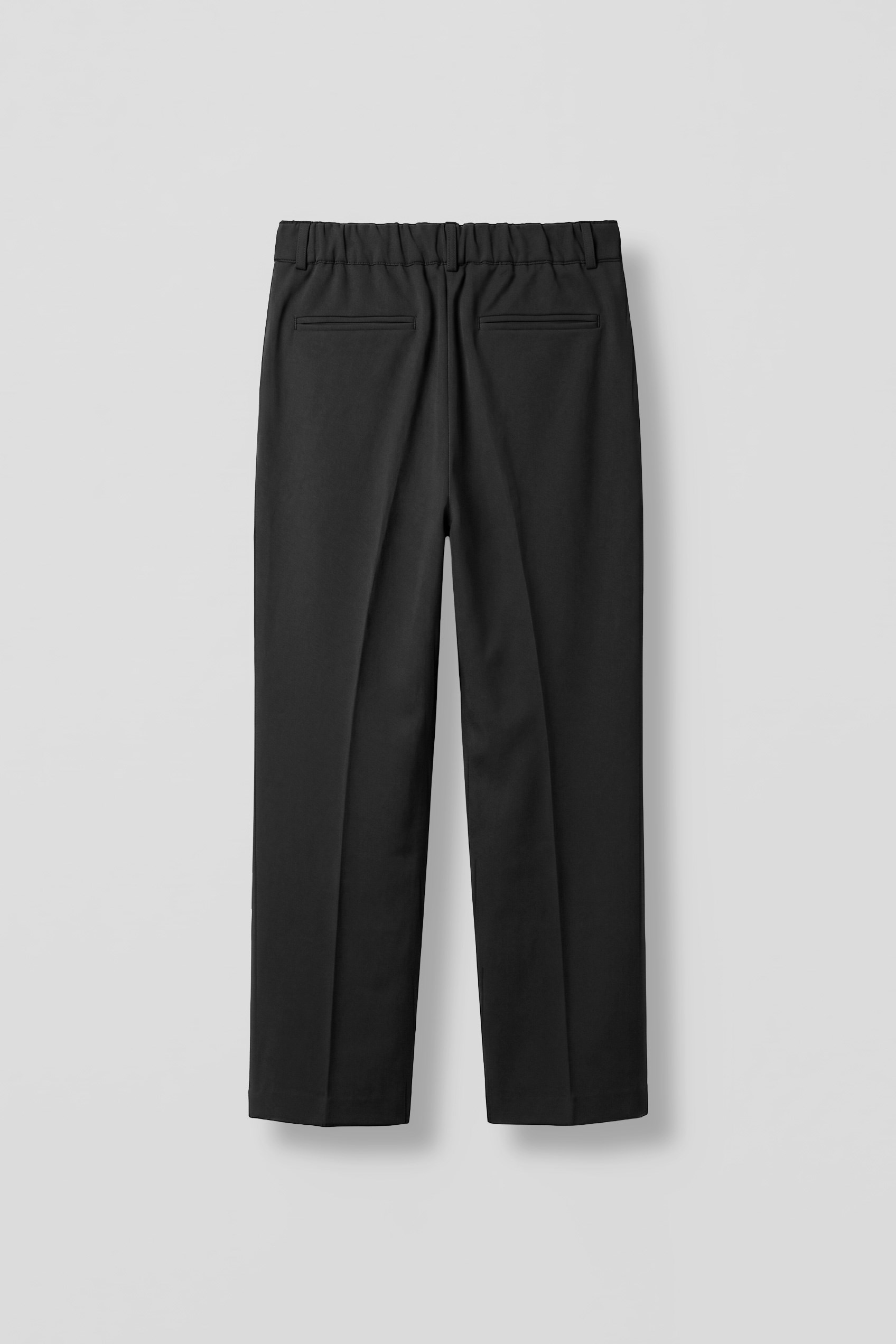 Erkek Baggy Fit Beli Lastikli Siyah Pantolon | Smart Casual – ABLUKA