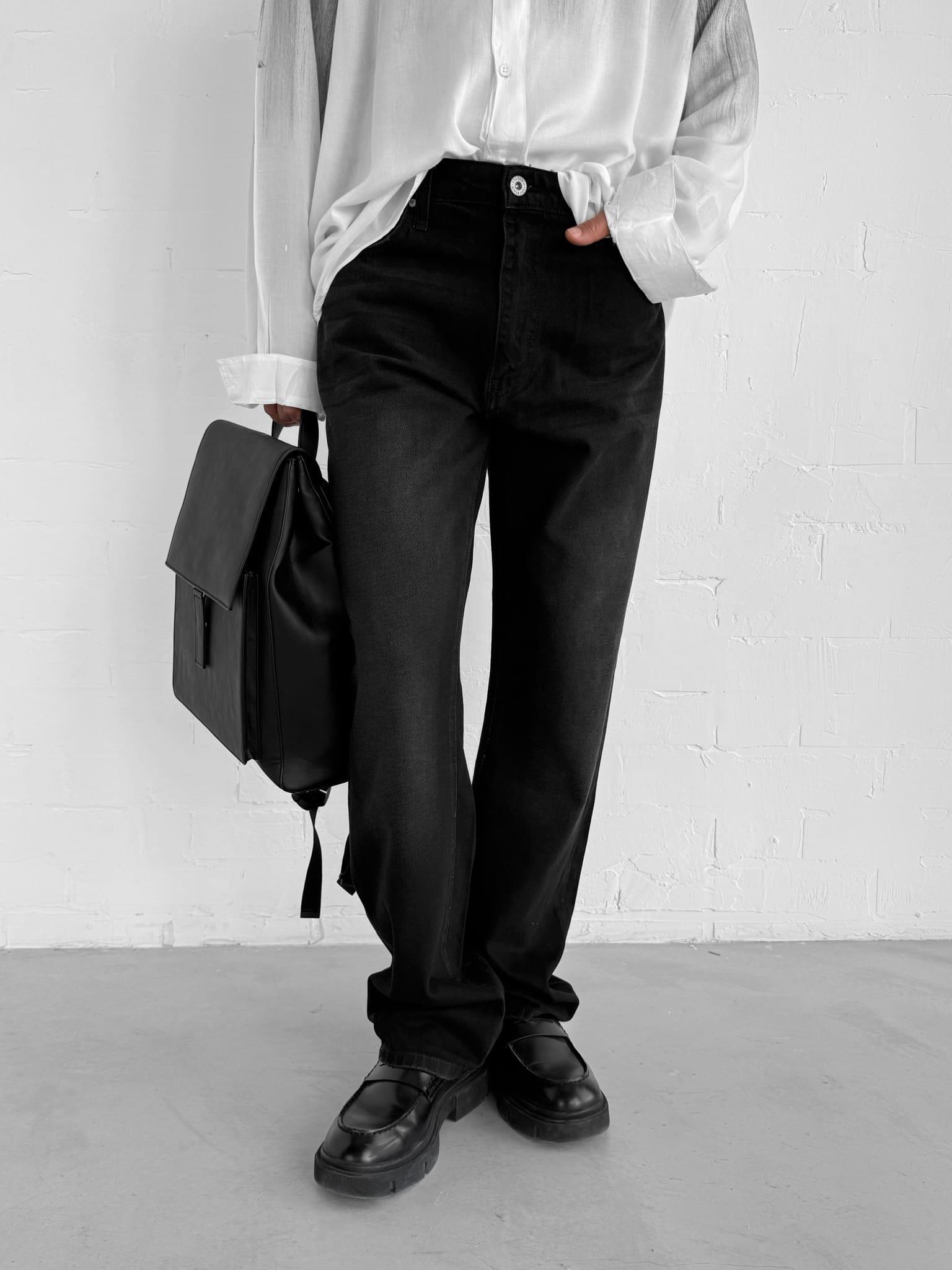 Erkek Baggy Fit Jean Pantolon Siyah