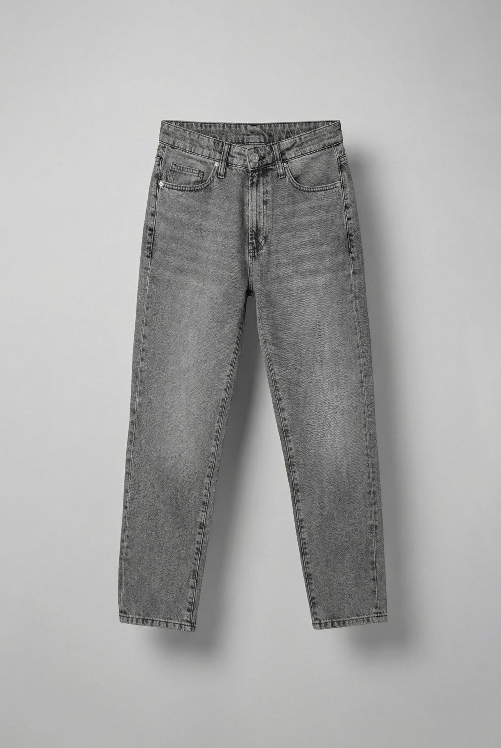 Erkek Basic Boyfriend Jean Gri