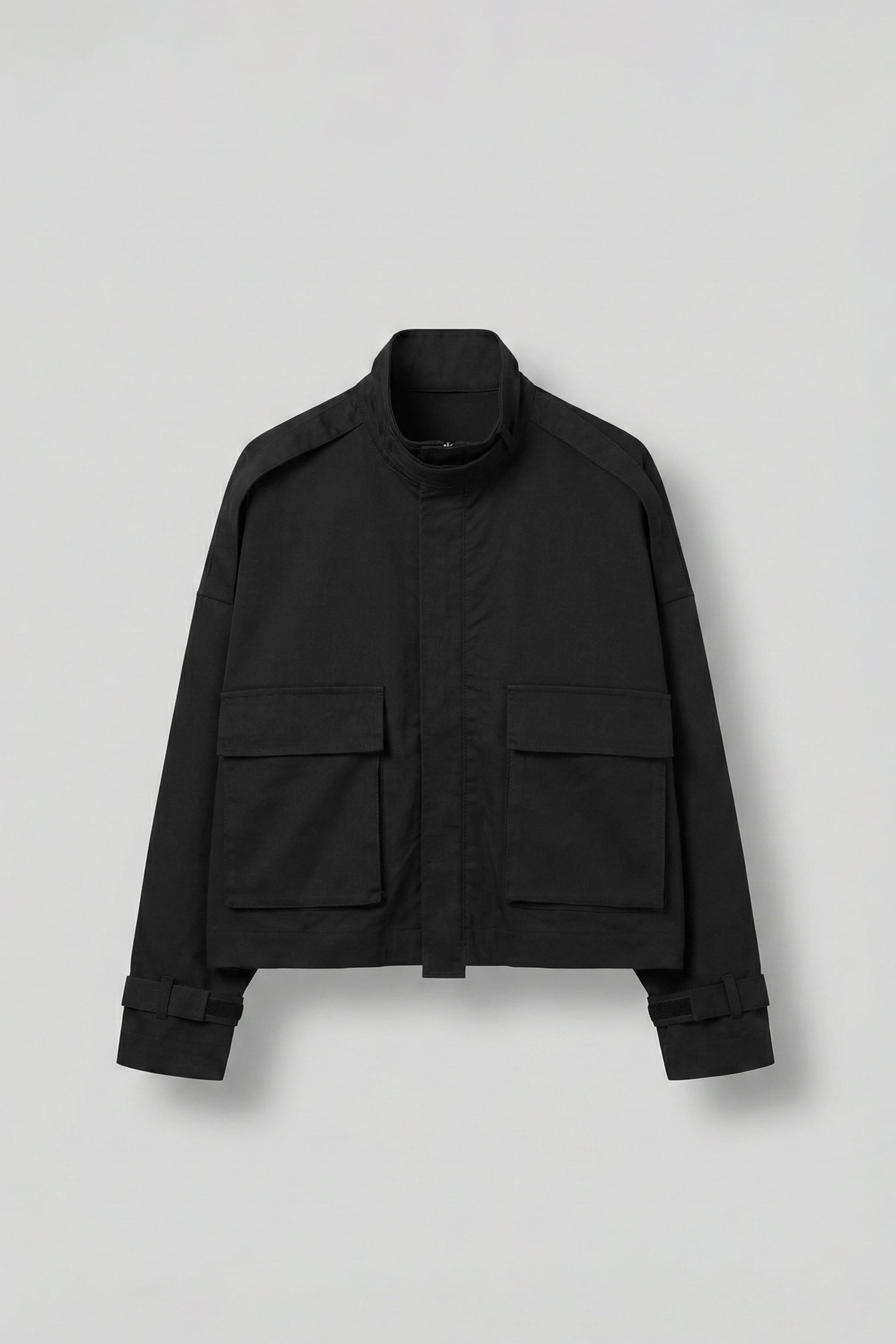 Erkek Boxy Fit Cep Detaylı Premium Ceket Siyah