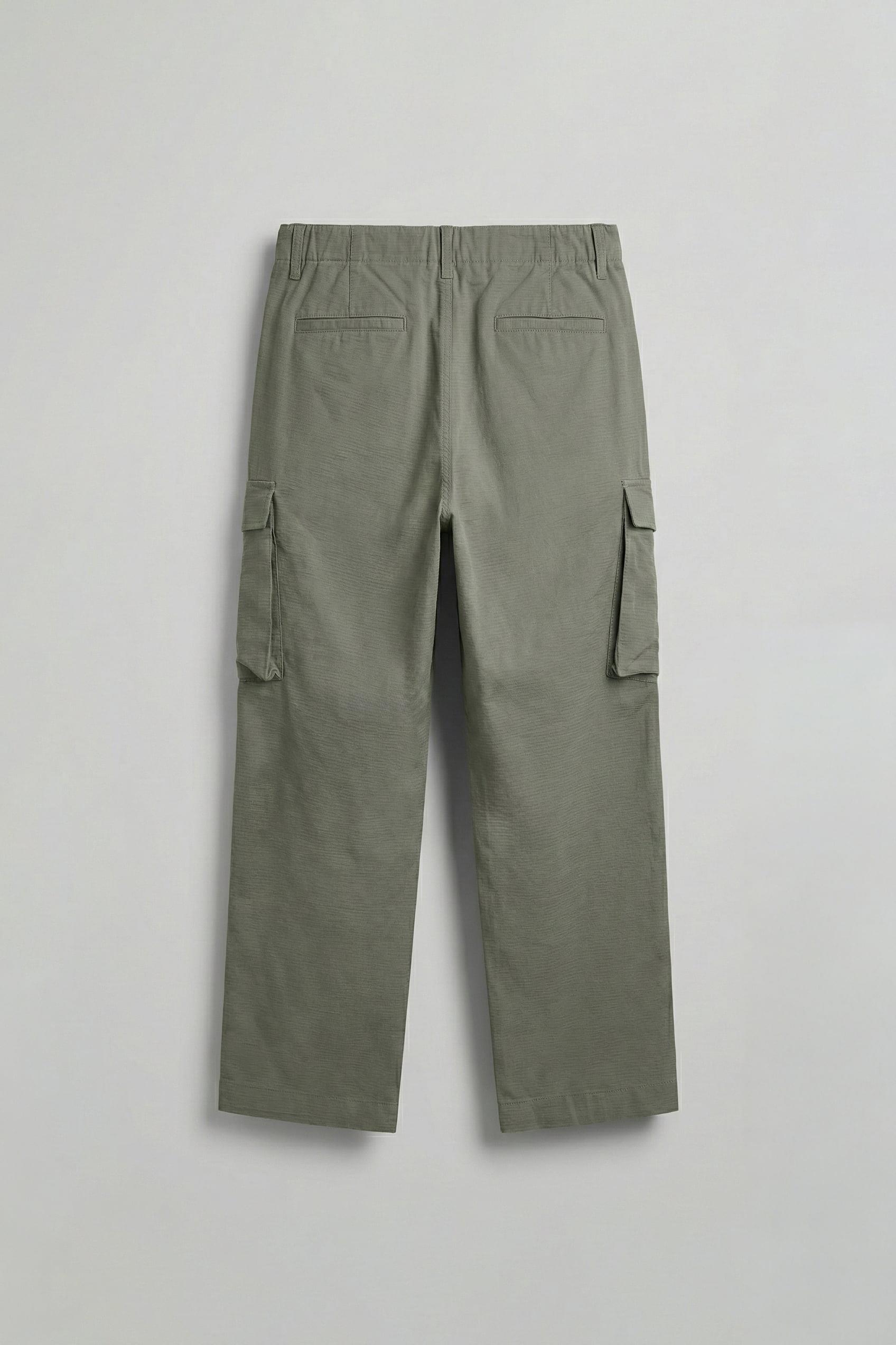 Erkek Kargo Cepli Esnek Baggy Pantolon Yeşil · 2