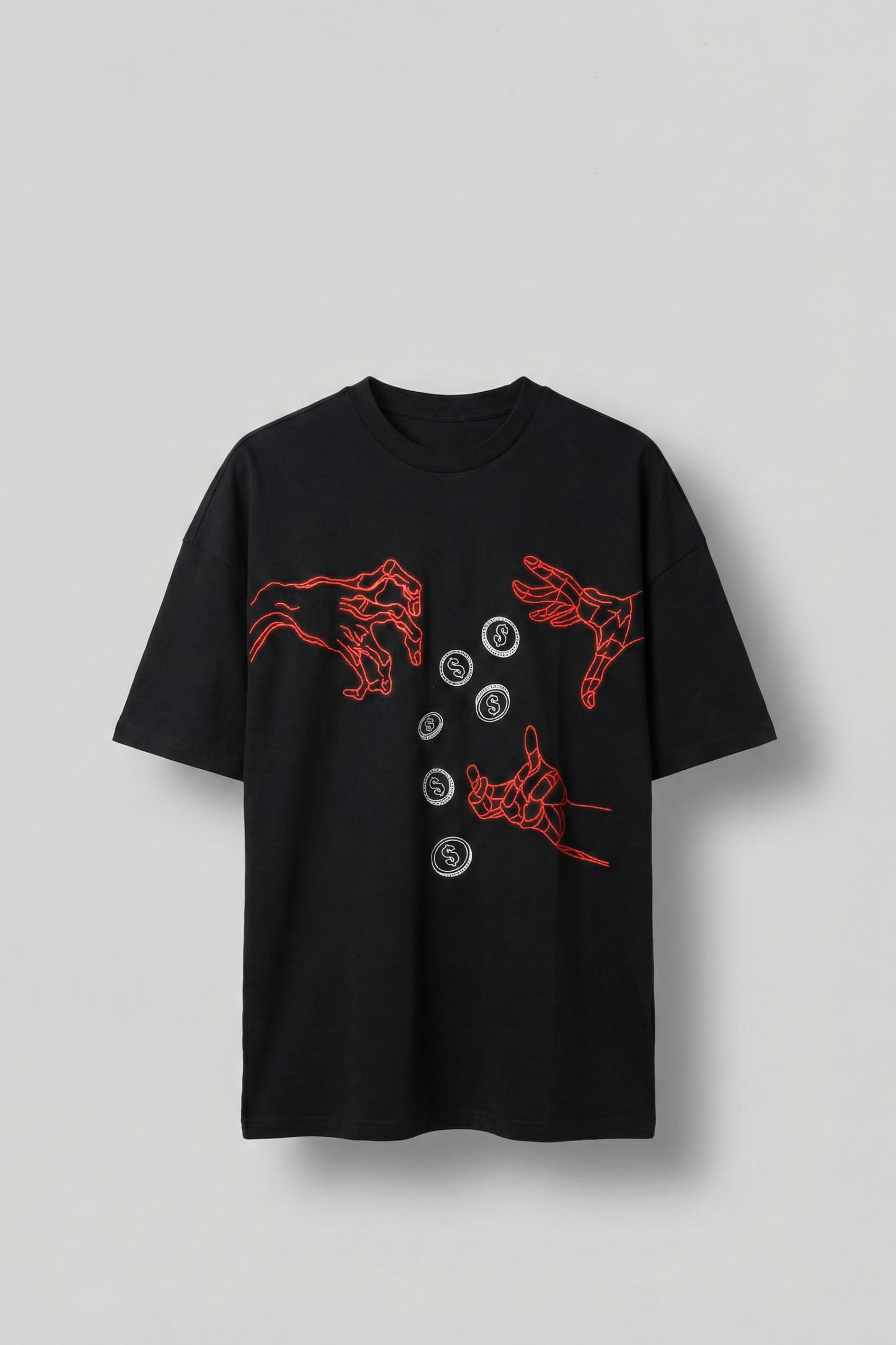 Erkek Lose Out Baskılı Oversize T-Shirt Siyah
