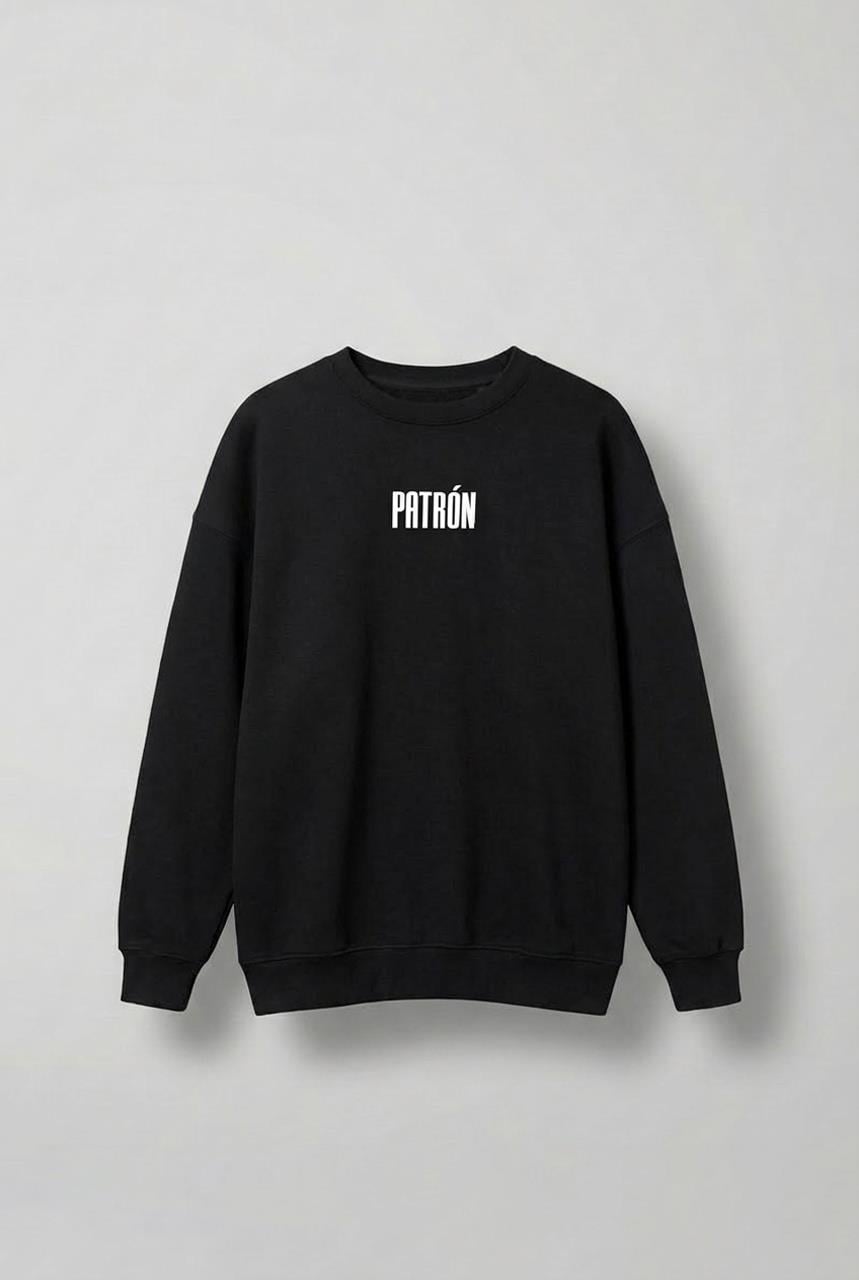 Erkek Oversize Baskılı Premium Sweatshirt Siyah · 2