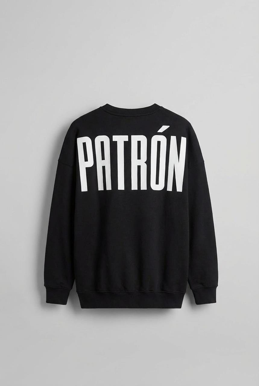 Erkek Oversize Baskılı Premium Sweatshirt Siyah