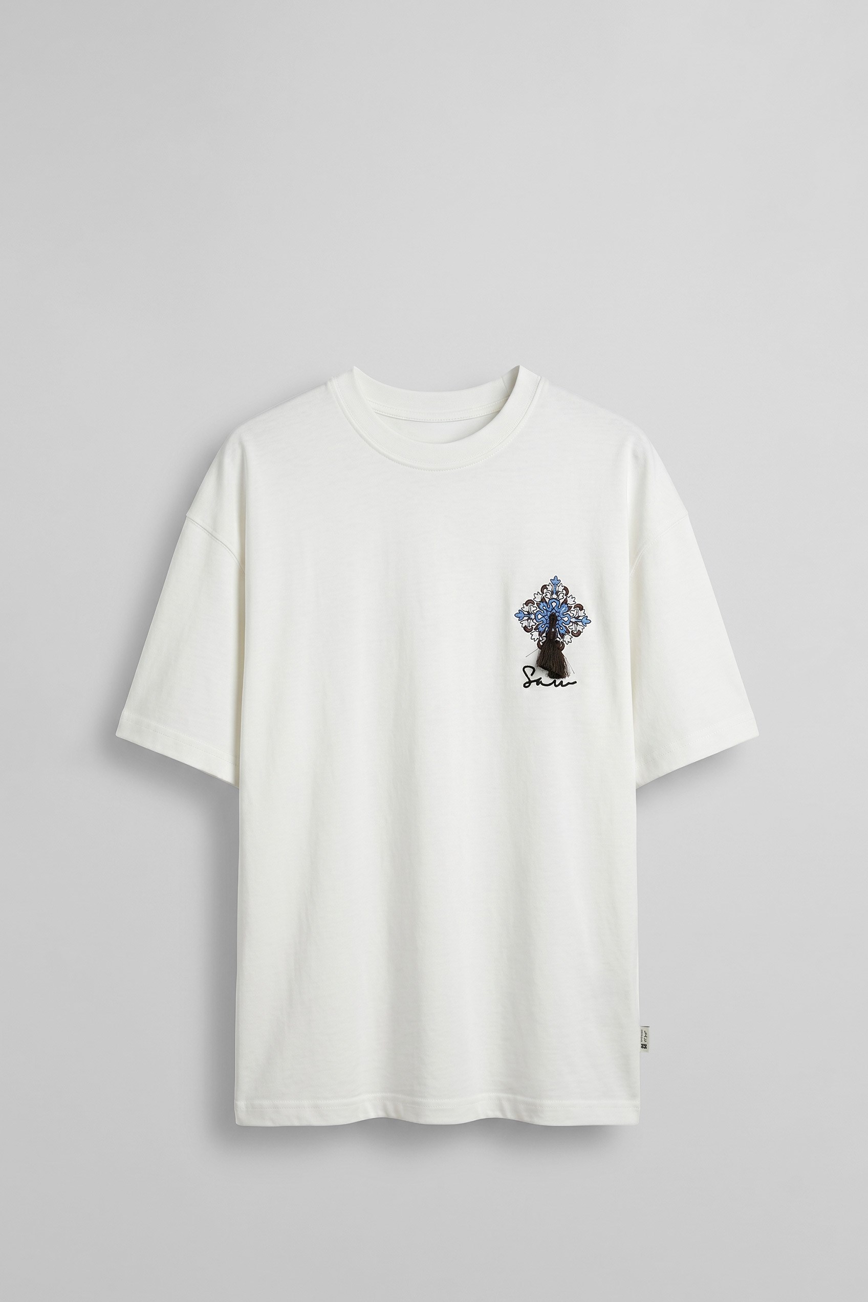 Erkek Oversize Bozkır Atı 3D Sırt Baskılı T-Shirt Beyaz | ABLUKA