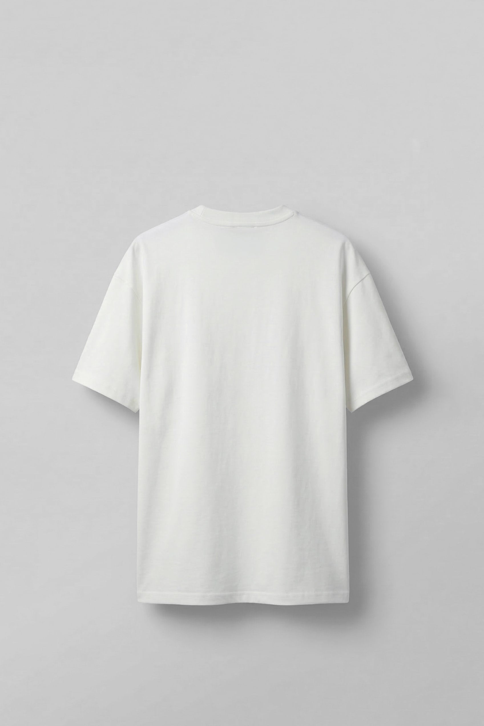 Erkek Oversize Nakışlı T-Shirt Beyaz | Çiçek Detaylı T-Shirt Abluka