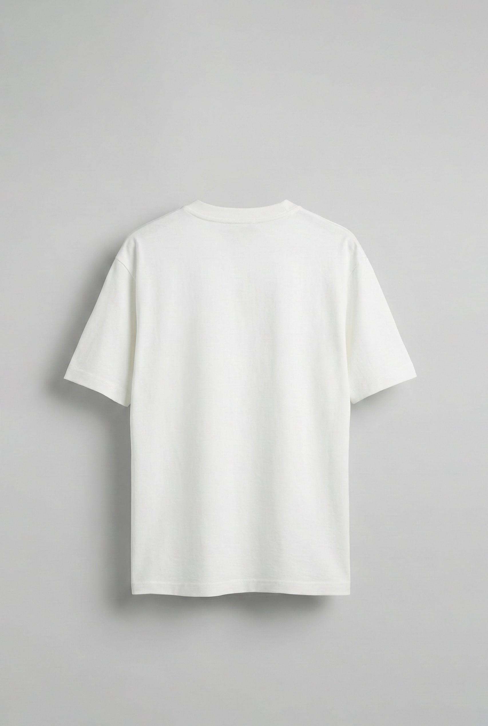 Beyaz Oversize Basic Erkek T-Shirt | Günlük Giyim ABLUKA