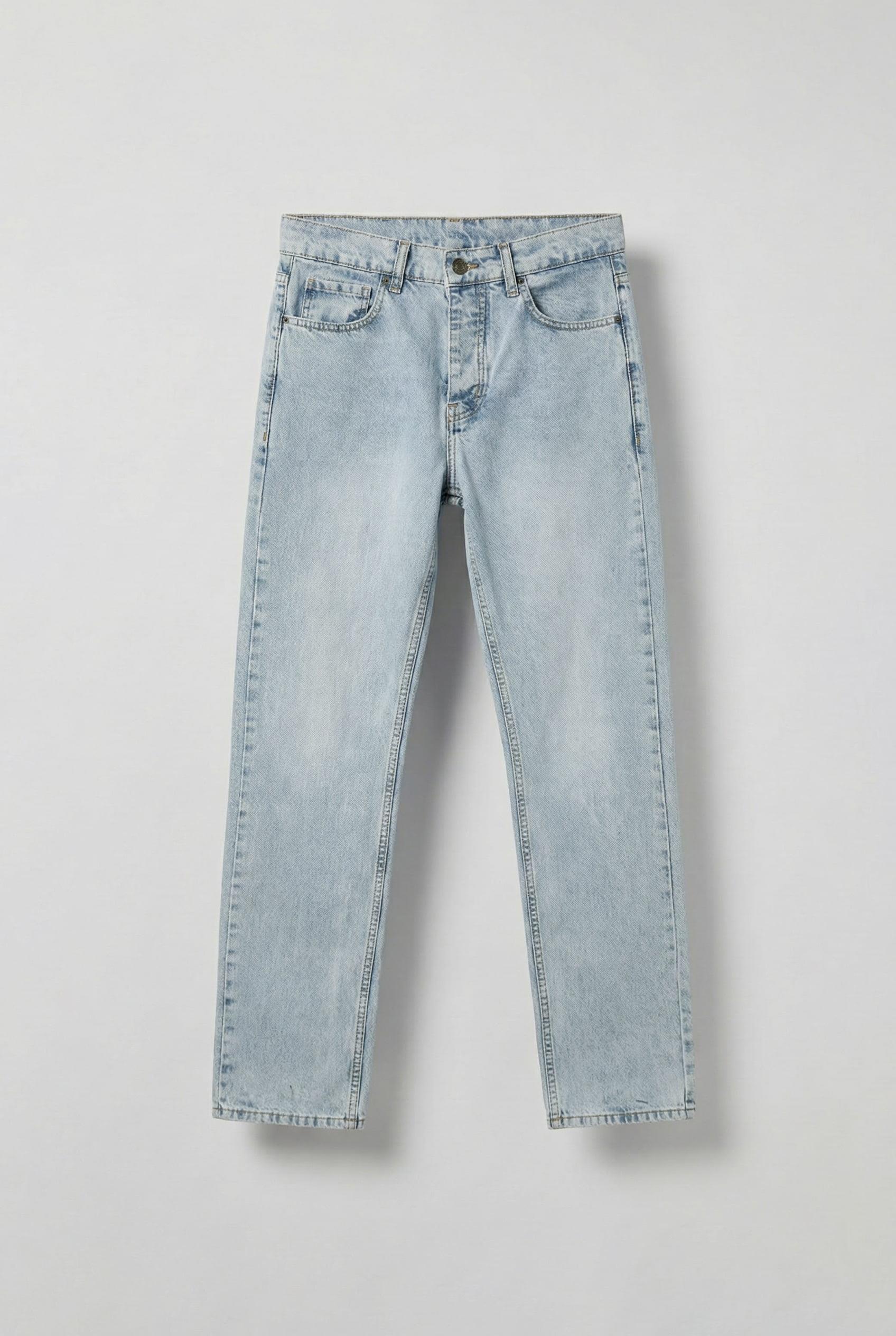 Erkek Regular Fit Basic Jean Açık Mavi