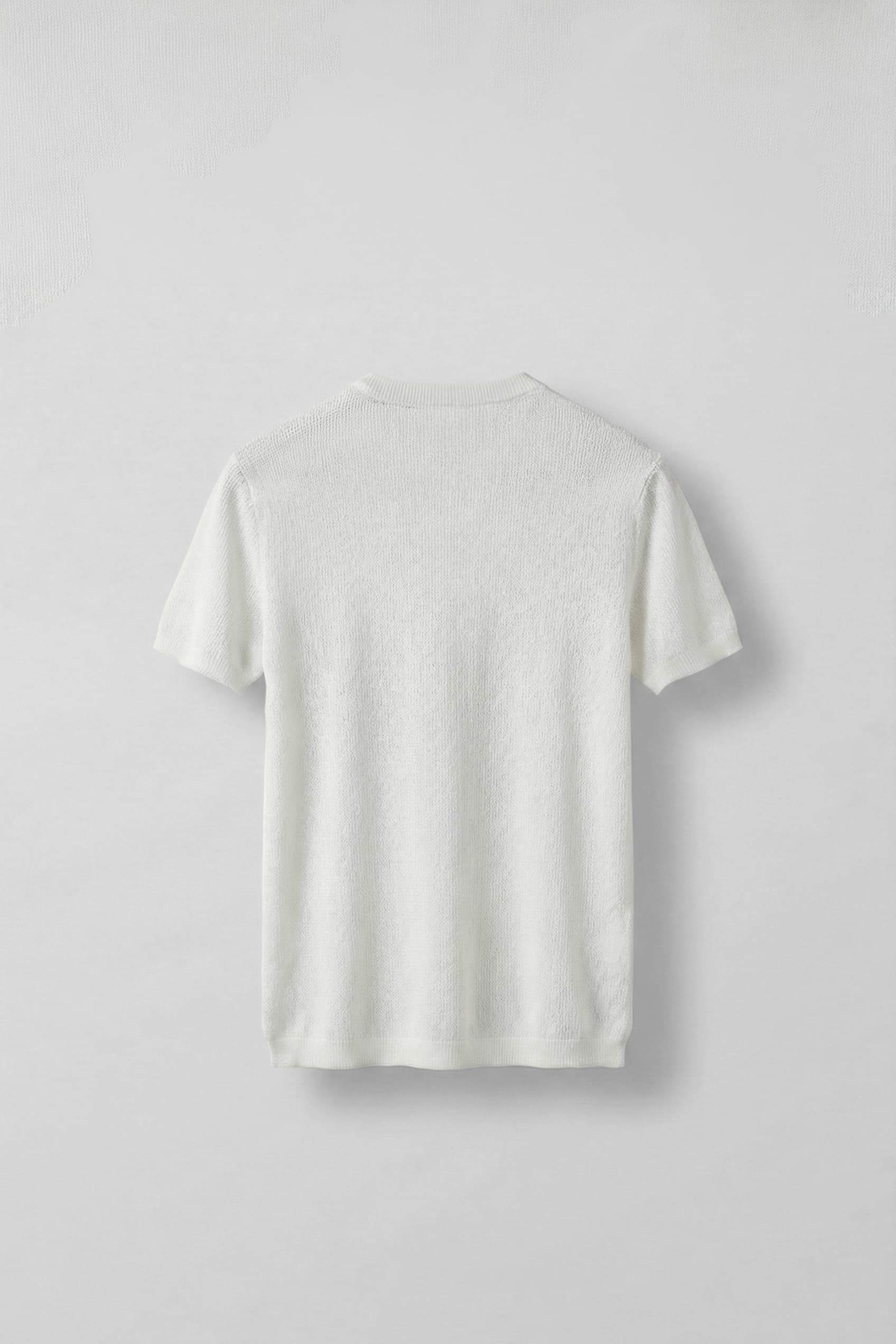 Erkek Regular Fit Bisiklet Yaka Esnek Triko T-Shirt Ekru · 2