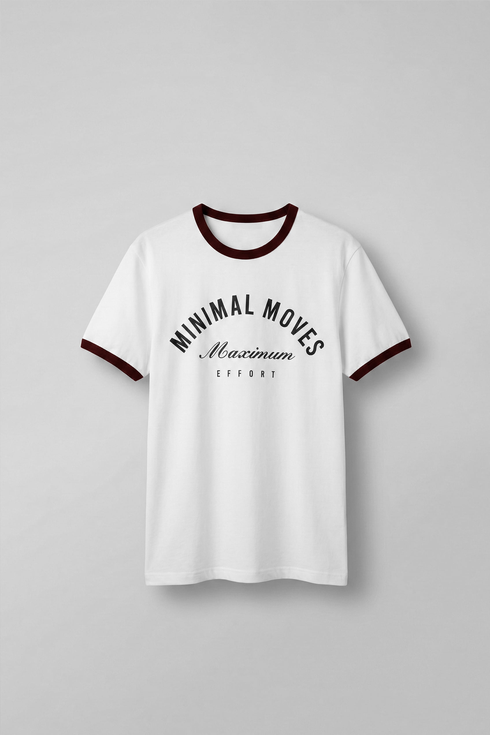 Erkek Regular Fit Kontrast Detaylı T-Shirt Ekru